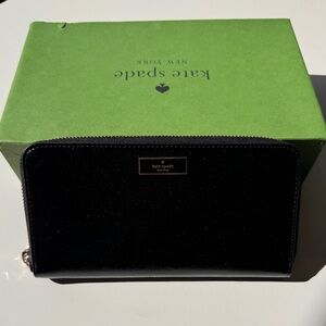 Kate Spade Black Zip-Around Wallet